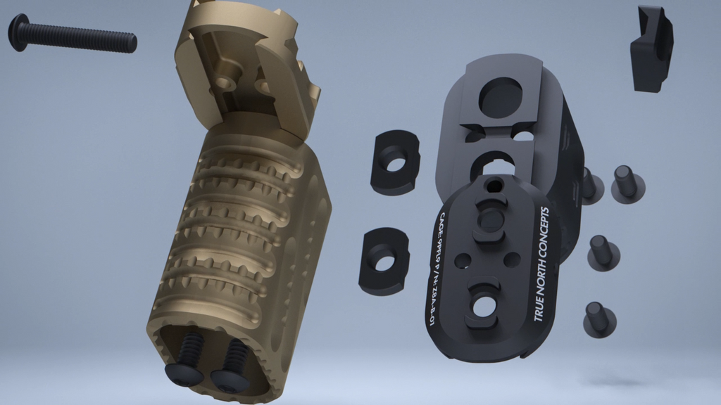 Zero-8 Multi-Angle Grip V2, Aluminum, S size, MLok Interface
